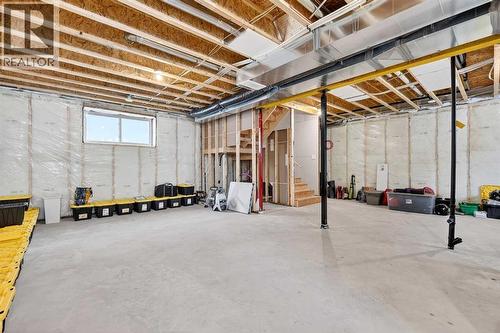 9' Basement Ceilings / In Floor Heat with 2 Zones and 2 Thermostats - 24 Napoleon Meadows Way, Innisfail, AB - Indoor Photo Showing Basement