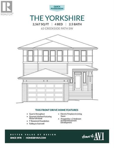 Builder Brochure - Page 1 of 2 - 63 Creekside Path Sw, Calgary, AB - Other