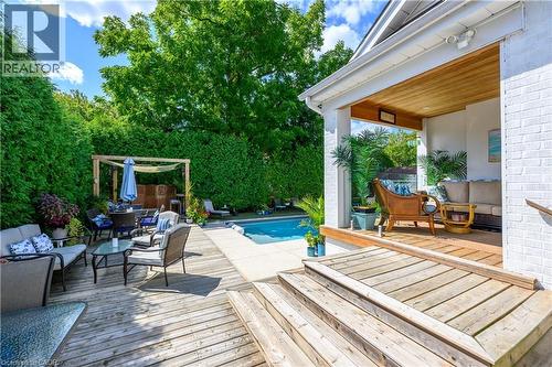912 Boothman Avenue, Burlington, ON - Outdoor With In Ground Pool With Deck Patio Veranda With Exterior