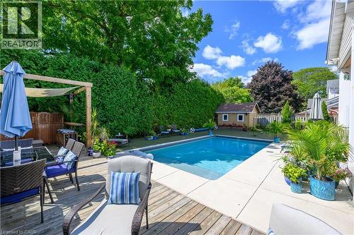912 Boothman Avenue, Burlington, ON - Outdoor With In Ground Pool With Deck Patio Veranda