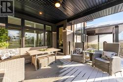 Covered Trex Deck with potlights and fan - 