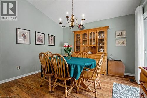 cathedral ceiling - 252 Keewatin Avenue, Kitchener, ON - Indoor Photo Showing Dining Room