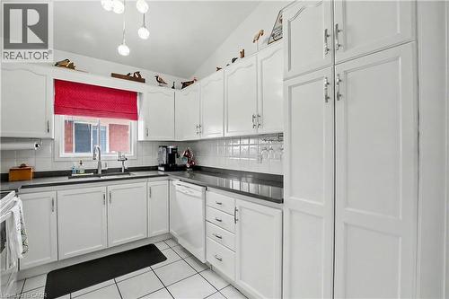lots of storage in the kitchen - 252 Keewatin Avenue, Kitchener, ON - Indoor Photo Showing Kitchen With Double Sink