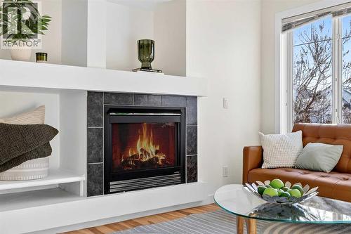109 Copperstone Grove Se, Calgary, AB - Indoor Photo Showing Living Room With Fireplace