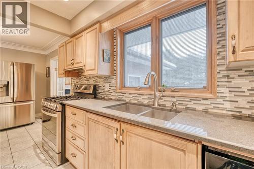 162 Bendamere Avenue, Hamilton, ON - Indoor Photo Showing Kitchen With Double Sink