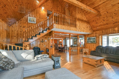 Salon - 10 Av. David, Saint-Sauveur, QC - Indoor Photo Showing Living Room