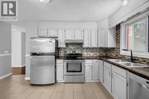 1140 Abbeydale Drive Ne, Calgary, AB - Indoor Photo Showing Kitchen With Double Sink