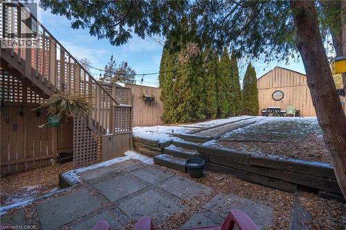 Patio leading from the double French doors on the main floor. - 388 Charlton Avenue W, Hamilton, ON - Outdoor
