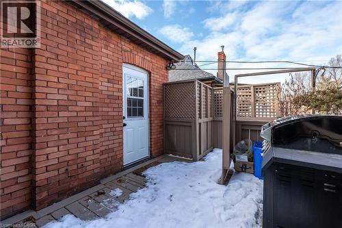 Unit #2's second-floor deck, off the kitchen. - 388 Charlton Avenue W, Hamilton, ON - Outdoor With Exterior