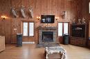 Salon - 169 Ch. Roy, Amherst, QC  - Indoor Photo Showing Living Room With Fireplace 