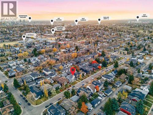 Aerial Photo - Location - 417 29 Avenue Nw, Calgary, AB - Outdoor With View