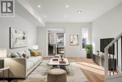 302, 550 Seton Circle Se, Calgary, AB - Indoor Photo Showing Living Room