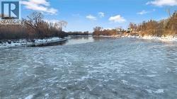 Water view with a tree filled landscape - 