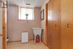Lower Level bathroom has laundry station - 