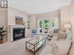 Gas fireplace. Doors out to back deck - 