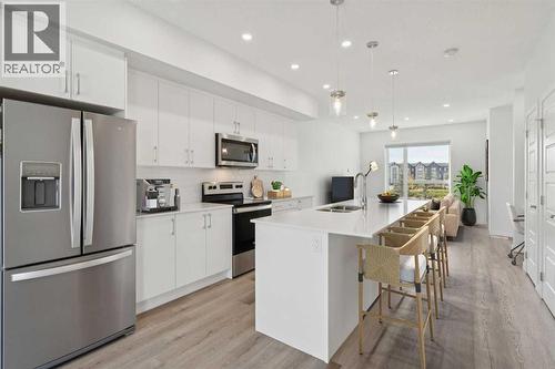 54 Evanscrest Manor Nw, Calgary, AB - Indoor Photo Showing Kitchen With Stainless Steel Kitchen With Upgraded Kitchen