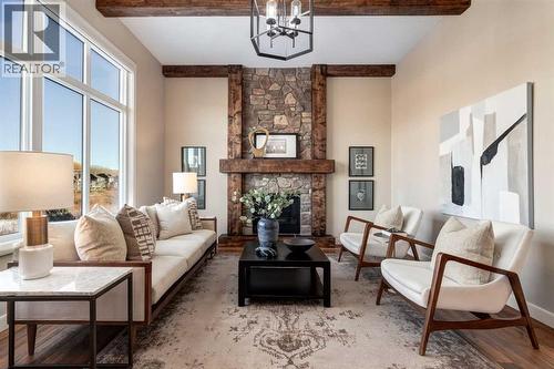 687 Cranston Avenue Se, Calgary, AB - Indoor Photo Showing Living Room With Fireplace
