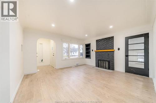 1114 Edward Unit# Upper, Windsor, ON - Indoor With Fireplace