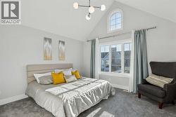 primary bed with vaulted ceiling - 