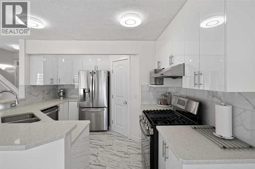 143 Taralake Way Ne, Calgary, AB - Indoor Photo Showing Kitchen With Double Sink With Upgraded Kitchen