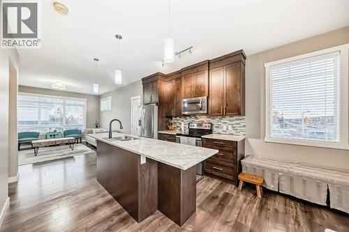 96 Skyview Ranch Avenue Ne, Calgary, AB - Indoor Photo Showing Kitchen With Upgraded Kitchen