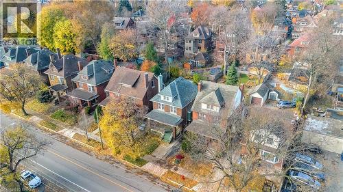 Aerial view of property and surrounding area with nearby suburban area - 134 Sherman Avenue S, Hamilton, ON - Outdoor