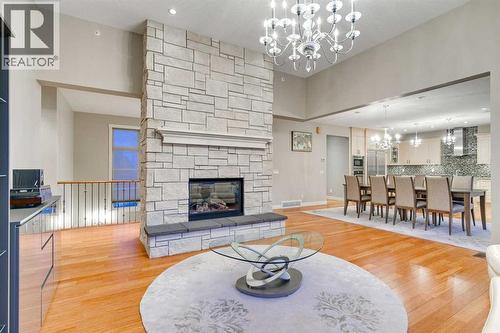 215 Patton Court Sw, Calgary, AB - Indoor With Fireplace