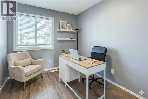Virtually staged spare bedroom - 16 Elgin Bay Se, Calgary, AB - Indoor Photo Showing Office