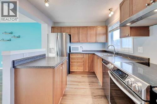 16 Elgin Bay Se, Calgary, AB - Indoor Photo Showing Kitchen With Stainless Steel Kitchen With Double Sink
