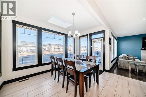 Skylight! - 16 Skyview Shores Gardens Ne, Calgary, AB - Indoor Photo Showing Dining Room
