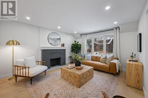 22 Harvard Avenue, Ottawa, ON - Indoor Photo Showing Living Room With Fireplace
