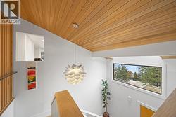 Wood features such as slat wall for enhancing natural light - 