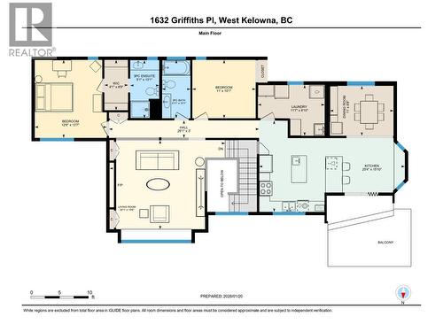 Upper level floor plan - 1632 Griffiths Place, West Kelowna, BC - Other