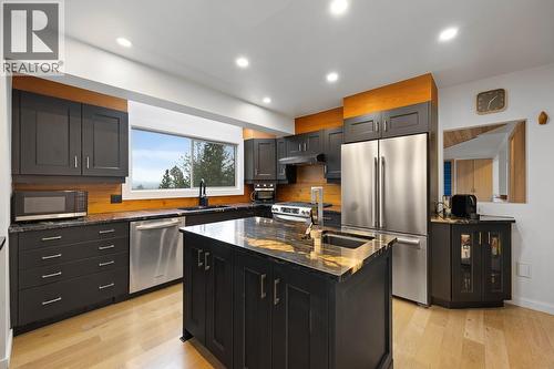Kitchen with big lake views from the main sink! - 1632 Griffiths Place, West Kelowna, BC - Indoor Photo Showing Kitchen