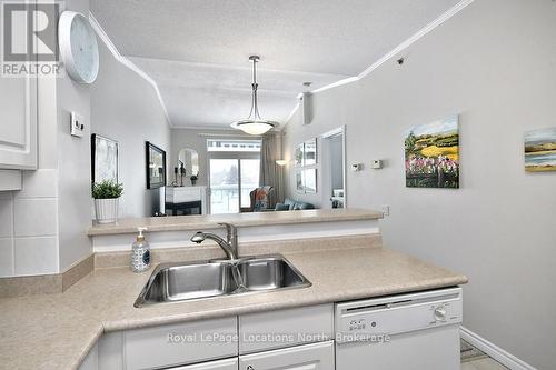 402 - 34 Bayfield Street, Meaford, ON - Indoor Photo Showing Kitchen With Double Sink