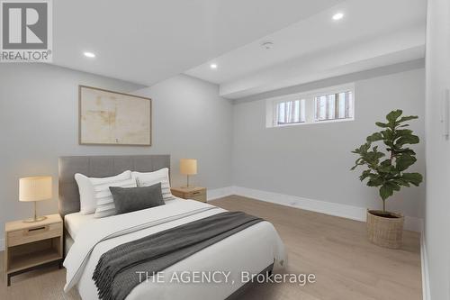 Basement Bedroom 1 - Virtually Staged - 519 Third Line, Oakville, ON - Indoor Photo Showing Bedroom