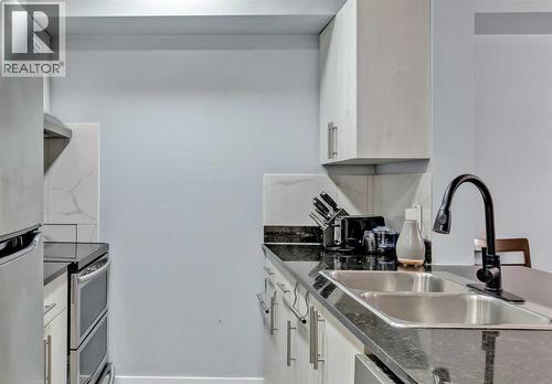 117, 7130 80 Avenue Ne, Calgary, AB - Indoor Photo Showing Kitchen With Double Sink