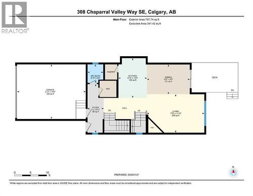 Main level floorplan - 308 Chaparral Valley Way Se, Calgary, AB - Other