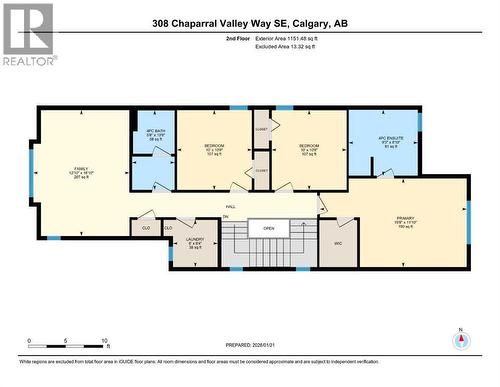 Second level floorplan - 308 Chaparral Valley Way Se, Calgary, AB - Other