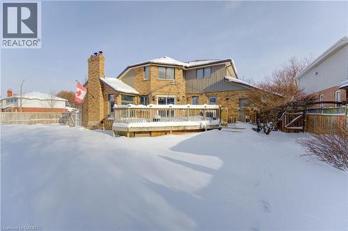 Deck and pool sized lot - 593 Guildwood Place, Waterloo, ON - Outdoor With Deck Patio Veranda