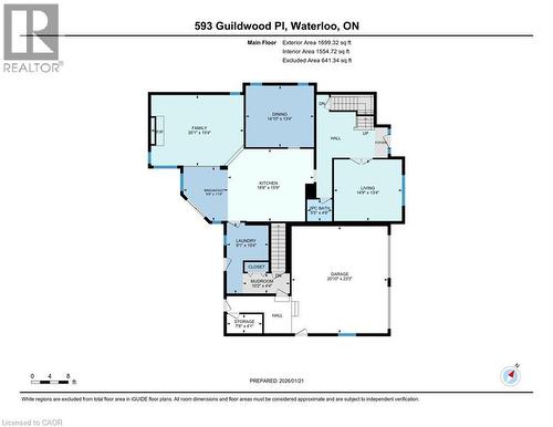 Main Floorplan - 593 Guildwood Place, Waterloo, ON - Other