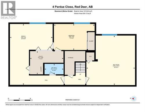 Basement level layout - 4 Pardue Close, Red Deer, AB - Other