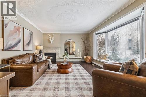 359 Pepper Drive, Burlington, ON - Indoor Photo Showing Living Room With Fireplace