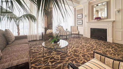 1501 - 75 Graydon Hall Drive, Toronto, ON - Indoor Photo Showing Living Room With Fireplace