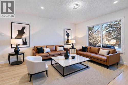 Virtually Staged- Living Room - 4720 Fordham Crescent Se, Calgary, AB - Indoor Photo Showing Living Room