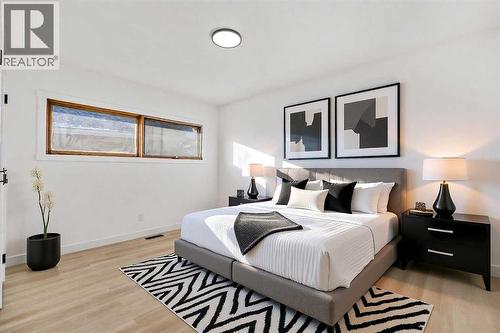 Virtually Staged- Bedroom - 4720 Fordham Crescent Se, Calgary, AB - Indoor Photo Showing Bedroom