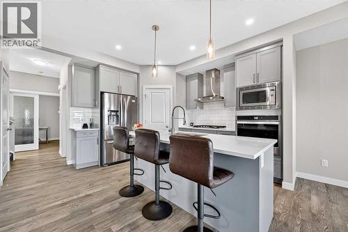 77 Belvedere Drive Se, Calgary, AB - Indoor Photo Showing Kitchen With Upgraded Kitchen
