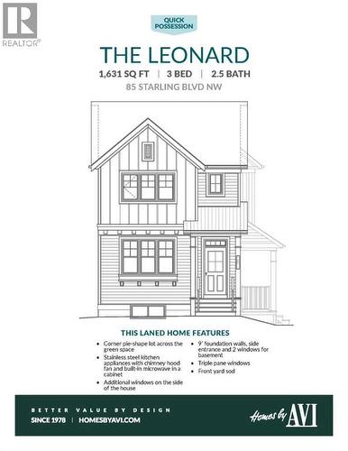 Builder Brochure - Page 1 of 2 - 85 Starling Boulevard Nw, Calgary, AB - Other