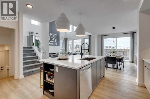 401 Sora Way Se, Calgary, AB - Indoor Photo Showing Kitchen With Upgraded Kitchen