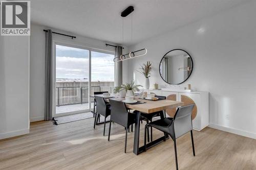 401 Sora Way Se, Calgary, AB - Indoor Photo Showing Dining Room